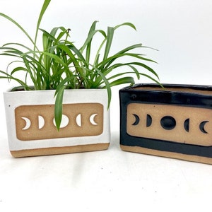 Moon Phase Planter Box, Window Sill Planter