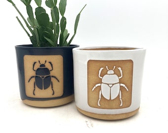 Scarab Handmade Ceramic Houseplant Pot
