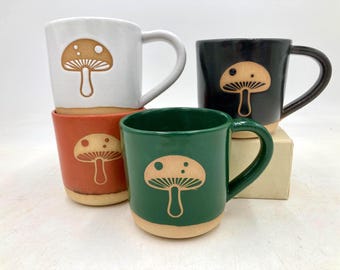 Handmade Wonky Mushroom Ceramic Mug