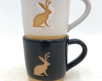 Handmade Jackalope Ceramic Mug
