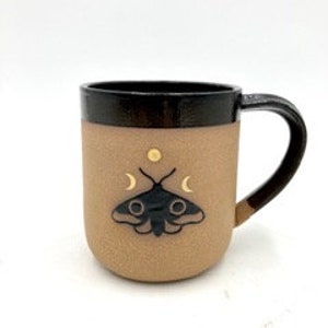 Moth & Moon Phase Ceramic Mug