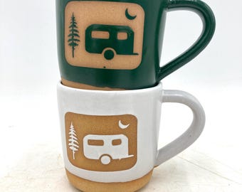 Handmade Camper Ceramic Mug