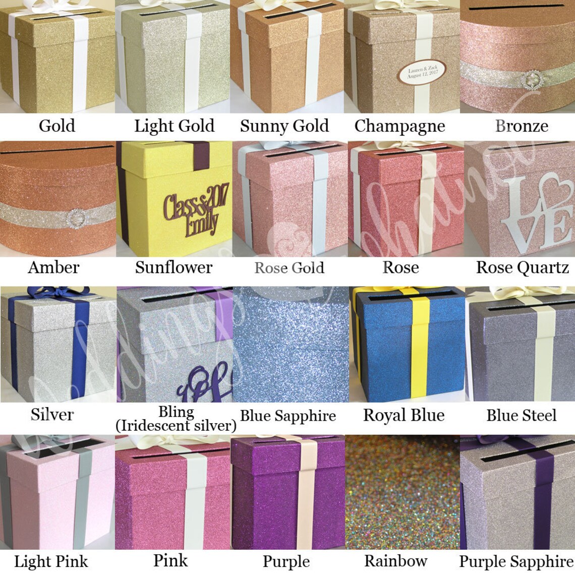 Pink Card Box Baby Shower Card Holder Baby Card Box Glitter Etsy