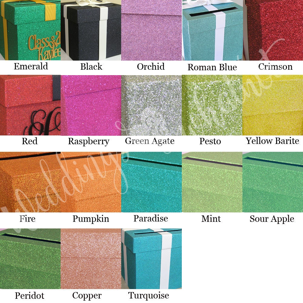 Pink Card Box Baby Shower Card Holder Baby Card Box Glitter Etsy