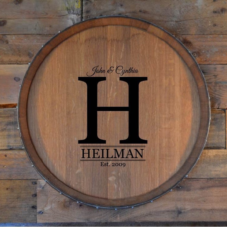 Personalized Wine Barrel Head Wedding Guest Book Alternative Etsy