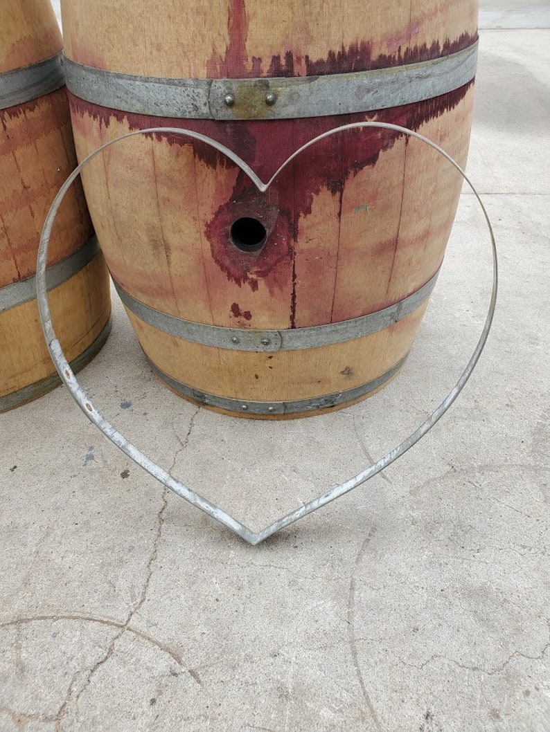 Wine Barrel Ring/hoop Heart Made From Repurposed Napa Wine Etsy