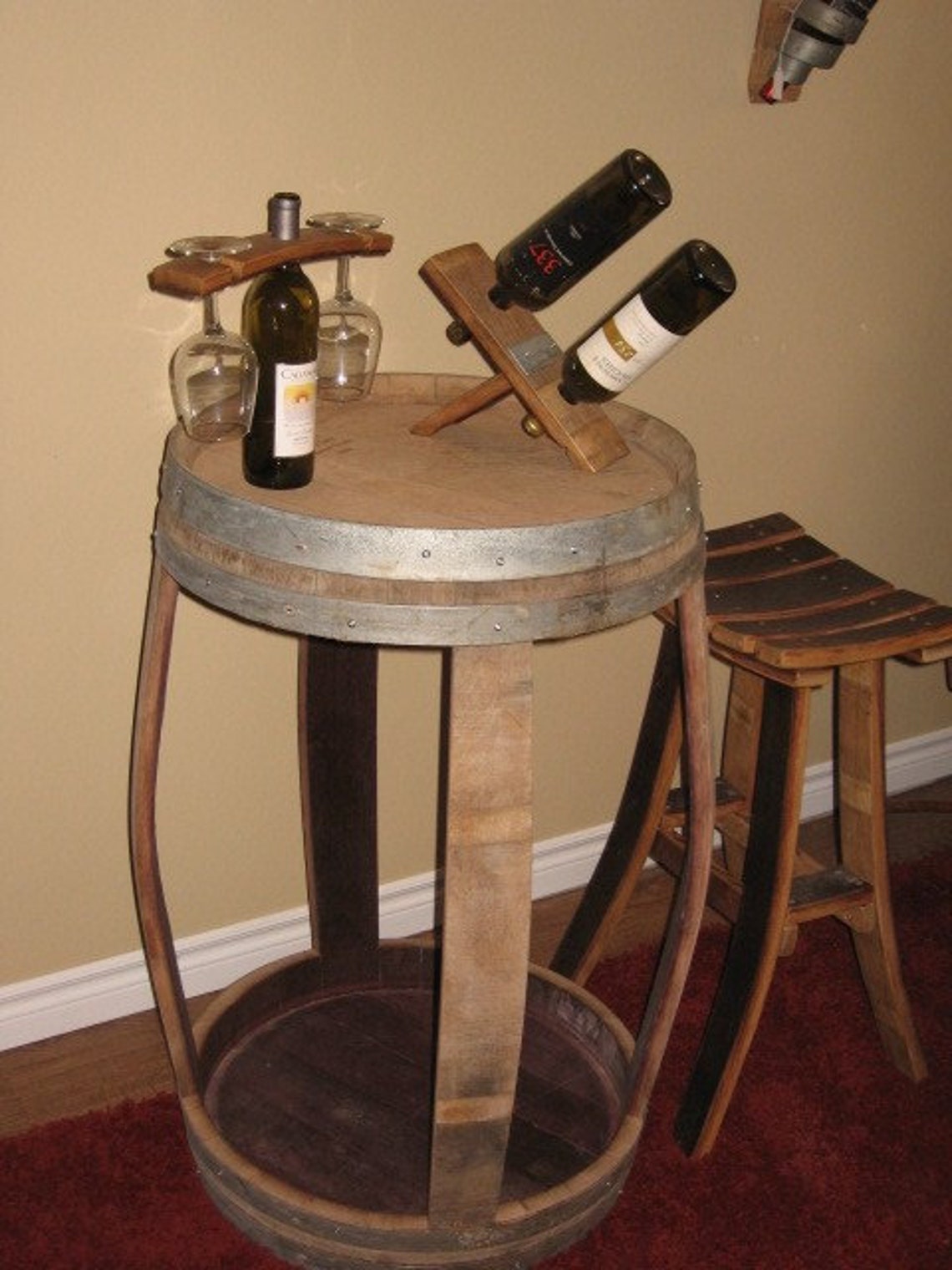 Wine Barrel Table Etsy