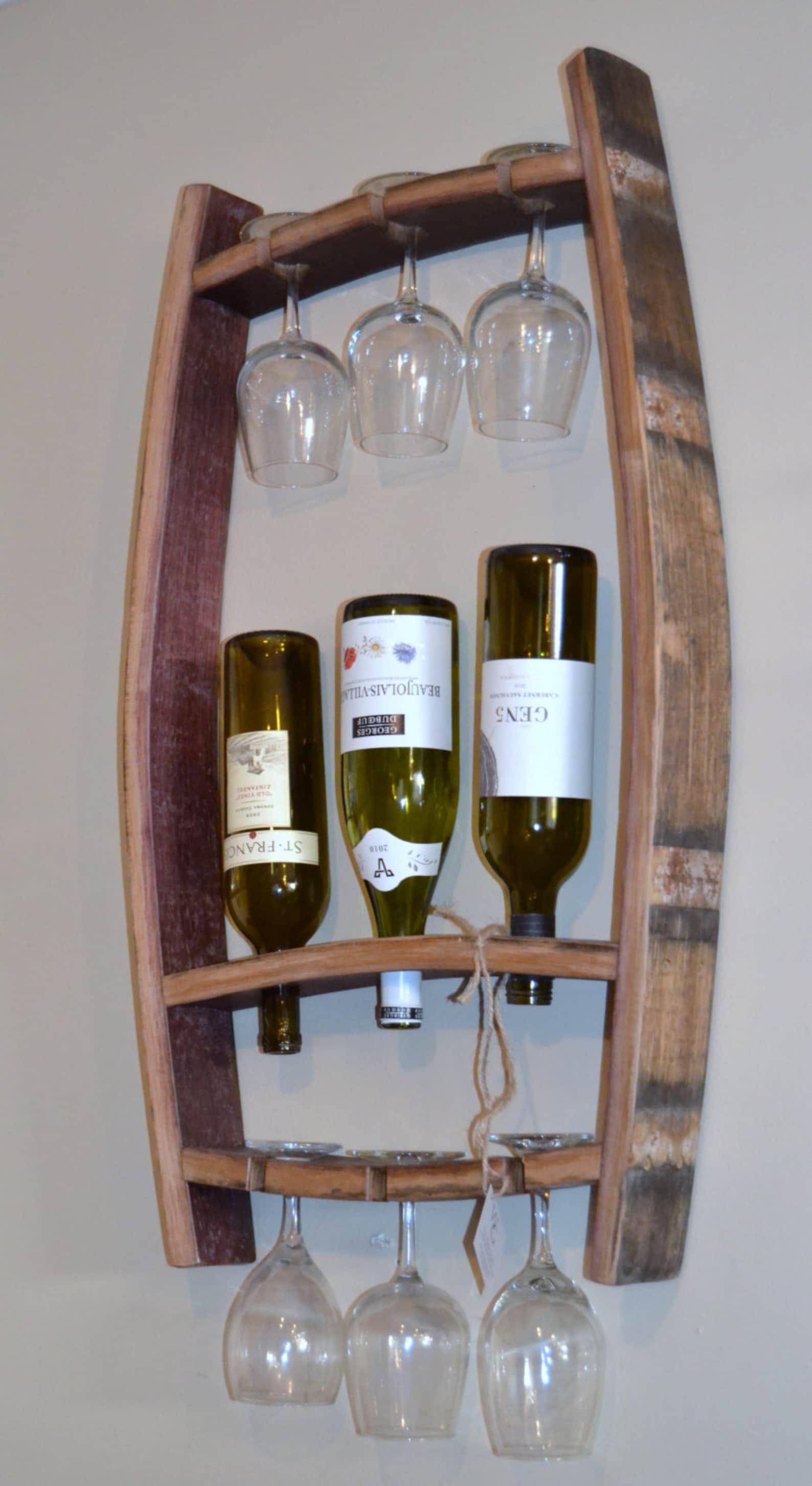 Wine Bottle & Glass Holder Etsy