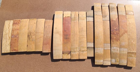 Reclaimed Wine Barrel Staves: Solid White Oak, DIY Project Wood