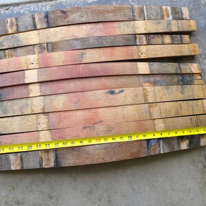 Reclaimed Napa Wine Barrel Staves: Solid White Oak (28-31" Length) 1.5"-2.5" image 3