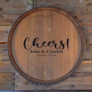Wedding Guest Book Alternative/Custom Monogram Guest Book/Wine Barrel Head/Weddings/Anniversary/Handmade/Love/Free Shipping