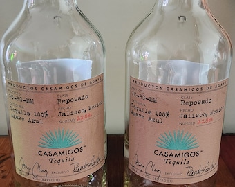Upcycled Casamigos Tequila Bottle: Home Decor - 1 Liter