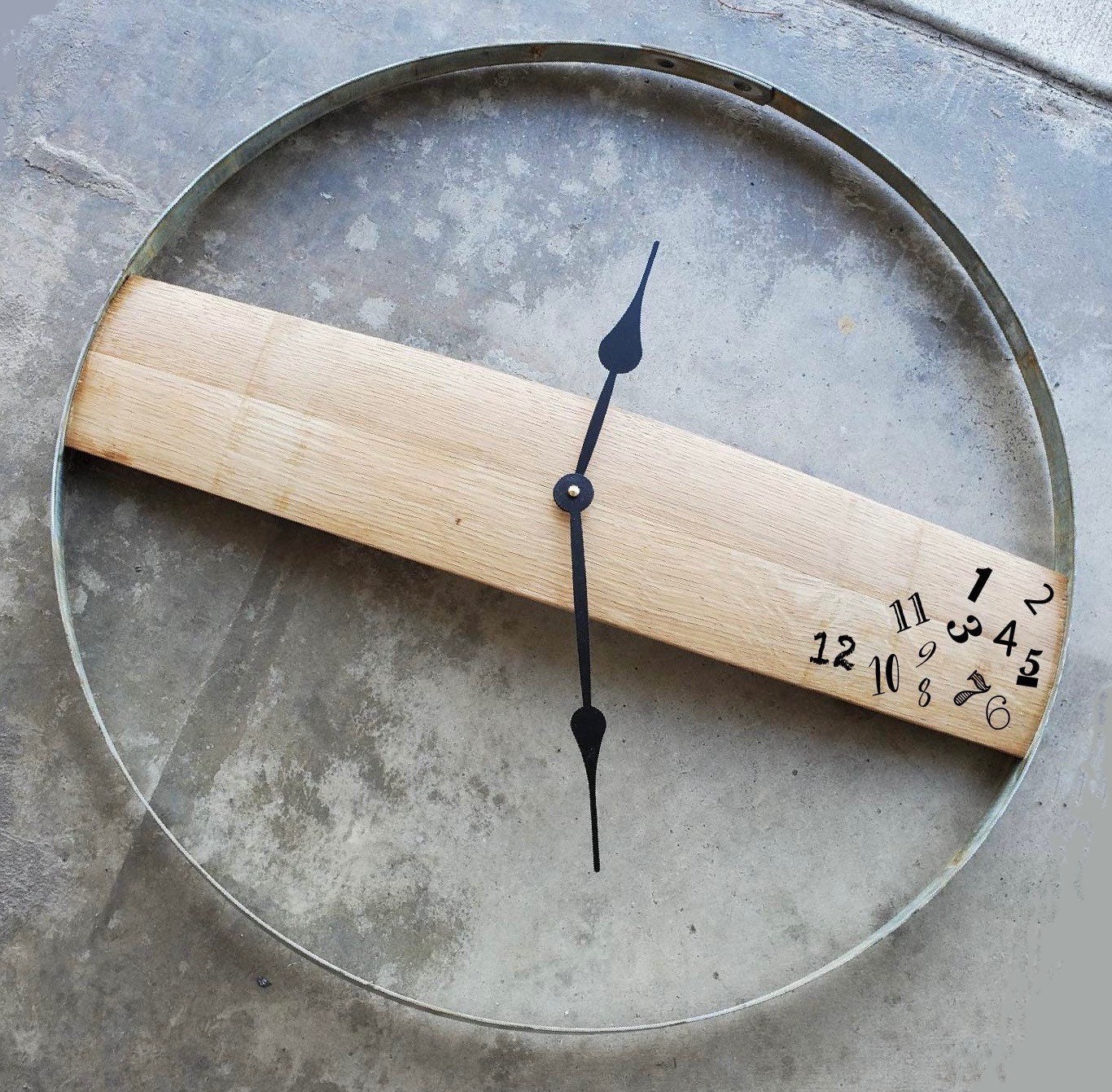 Stave Clock Wine Barrel Stave Wall Clock: Napa Valley Decor With Tumbling Numbers ...