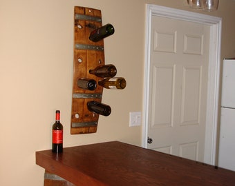 Wine Barrel Stave Wine Rack