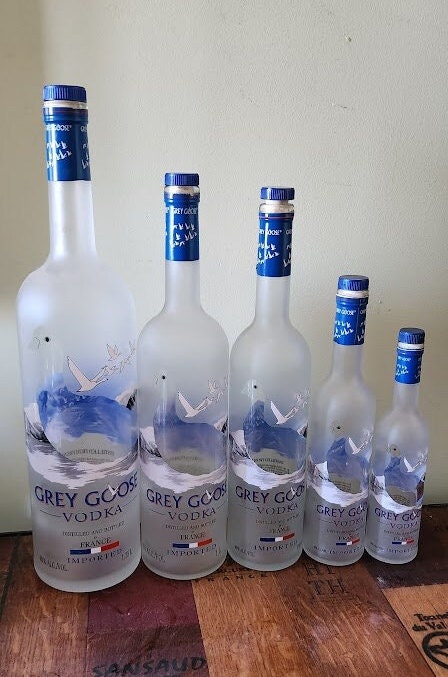 Grey Goose Family of Empty Bottles Free Shipping 