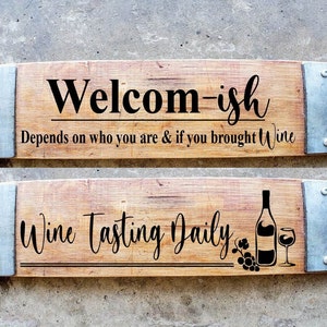 Wine Barrel Stave Signs/Personalized/Laser Engraved/Free Shipping
