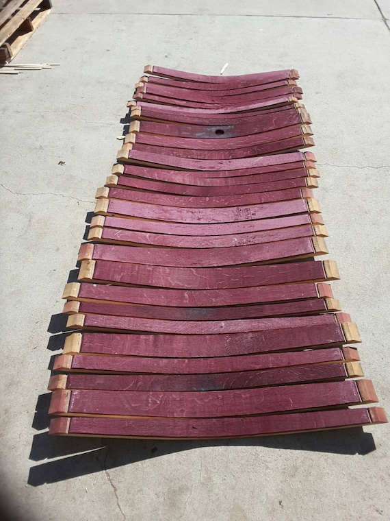 Reclaimed Wine Barrel Staves: Napa Valley White Oak, Rich Red Color