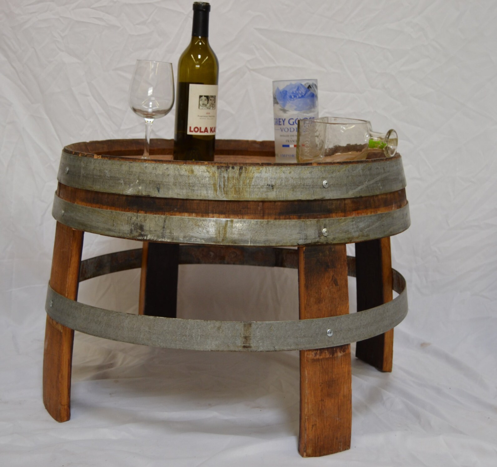 Wine Barrel Side Table Etsy