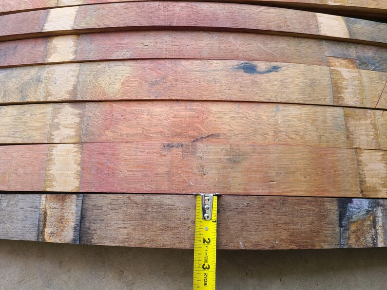 Reclaimed Napa Wine Barrel Staves: Solid White Oak (28-31" Length) 1.5"-2.5" image 4