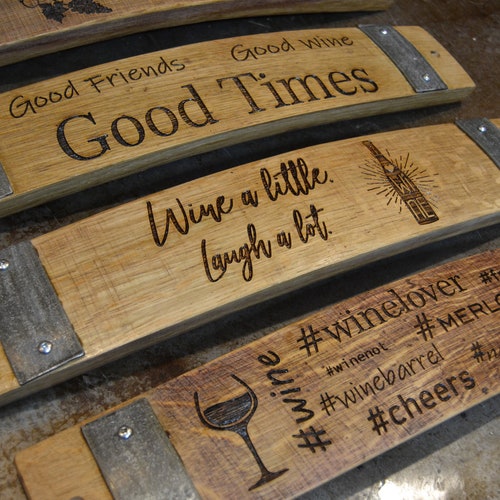 Wine Barrel Stave Signs - Etsy