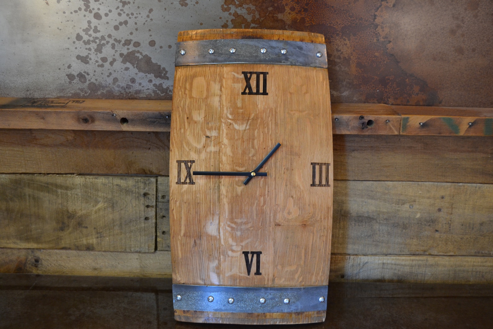 Stave Clock Custom Wine Barrel Stave Clock/laser Engraved/personalized/wine Clock ...