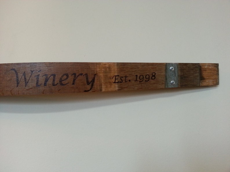 Custom Engraved Woodburned Wine Barrel Stave Etsy