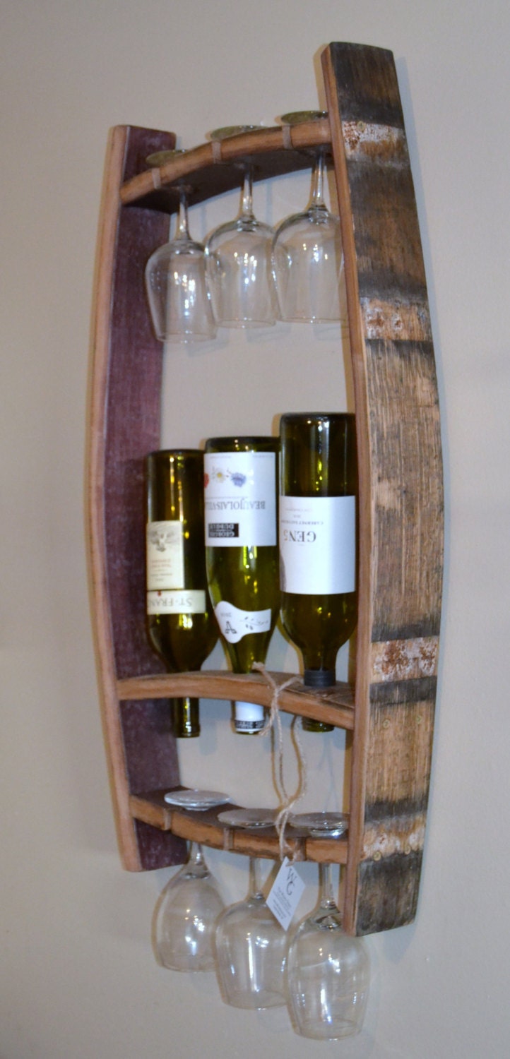 Wine Bottle & Glass Holder Etsy