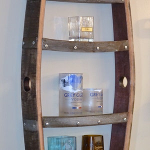 Wine Barrel Stave Shelf