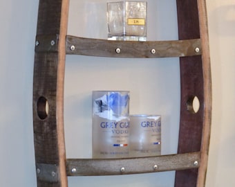 Wine Barrel Stave Shelf