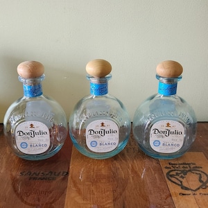 Don Julio 1942 Blanco Empty Tequila Bottle: Upcycled Glass