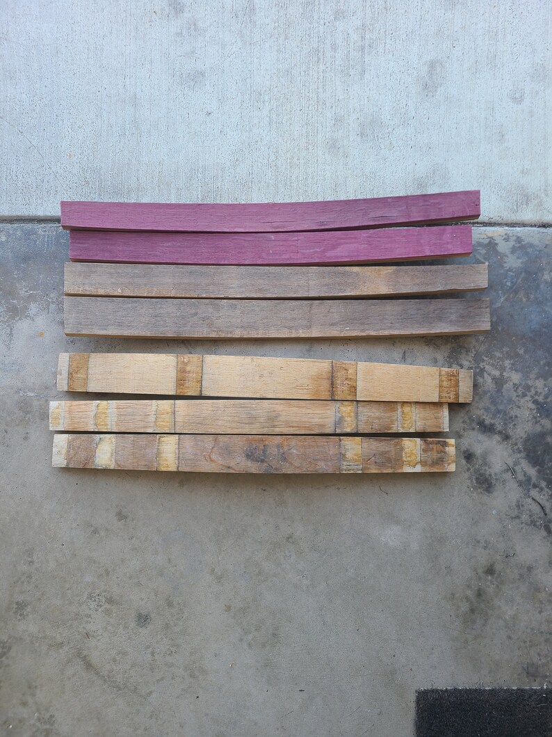 Reclaimed Napa Wine Barrel Staves: Solid White Oak (28-31" Length) 1.5"-2.5" image 8