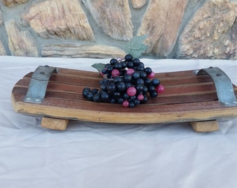 Wine Barrel Stave Serving Platter