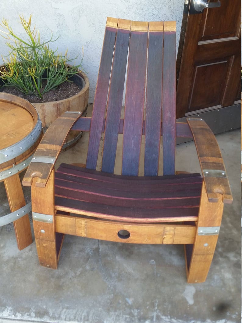 2 Wine Barrel Adirondack Chairs Etsy