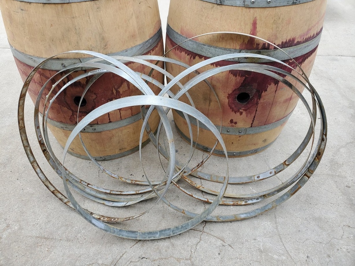 Set of 10 Authentic Napa Wine Barrel Rings/bands Reclaimed Etsy