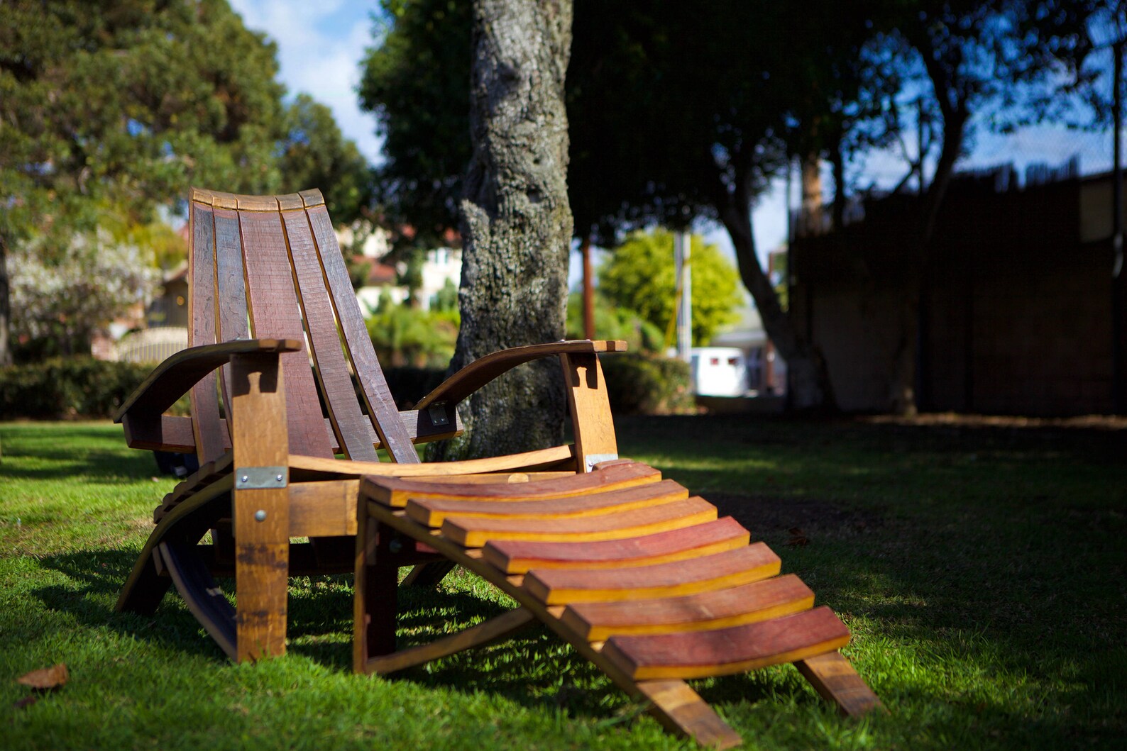 2 Wine Barrel Adirondack Chairs & Side Table Set Plus 2 Etsy