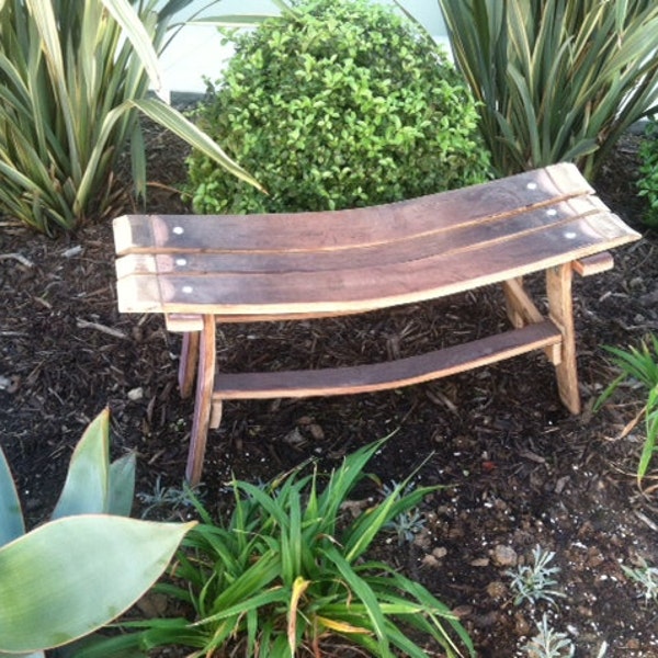 Wine Barrel Sweetheart Bench