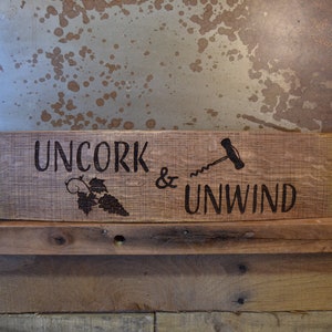 Wine Barrel Stave Signs/Sayings/Personalized/Laser Engraved/Gift Ideas/Wine Sayings/Free Shipping image 4