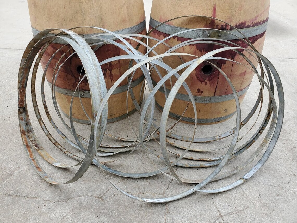 Set of 15 Authentic Napa Wine Barrel Rings/bands Reclaimed Etsy