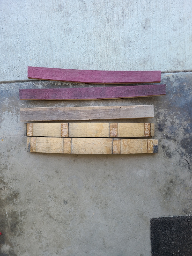 Reclaimed Napa Wine Barrel Staves: Solid White Oak (28-31" Length) 1.5"-2.5" image 10