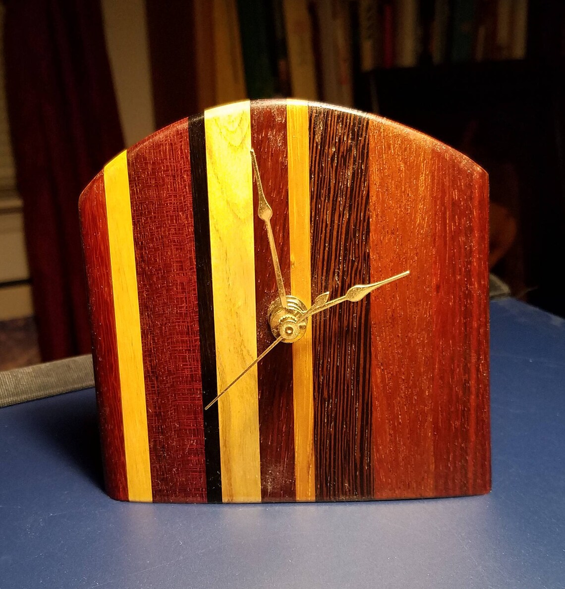 Mixed Exotic Wood Clock Etsy