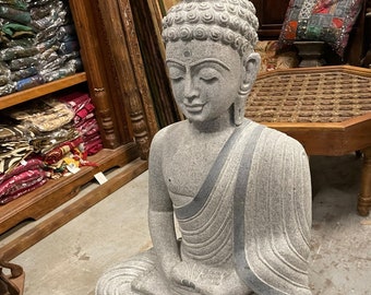 Granite Buddha Statue, Garden Budha, Meditating Buddha, Handmade Unique Sanctuary Décor