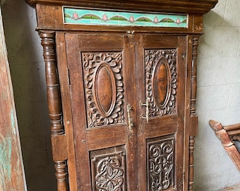 Antique Window Jharokha Mirror Rustic India Decor Furniture Handcarved Eclectic Design