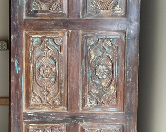 Reclaimed Wood Carved Door, Carved Barndoor, Moroccan Doors, Rustic Carved Door, Sliding Doors, Eclectic, Architectural Doors