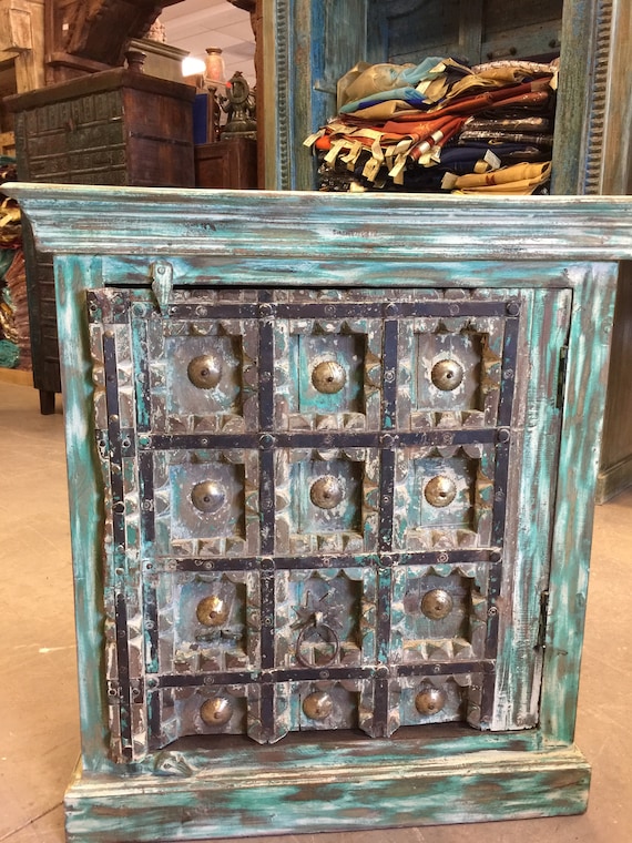 Antique Distressed Rustic Box Chest Patina Indian Furniture TV Etsy image 0 - Antique Distressed Rustic Box Chest Patina Indian Furniture TV Etsy
