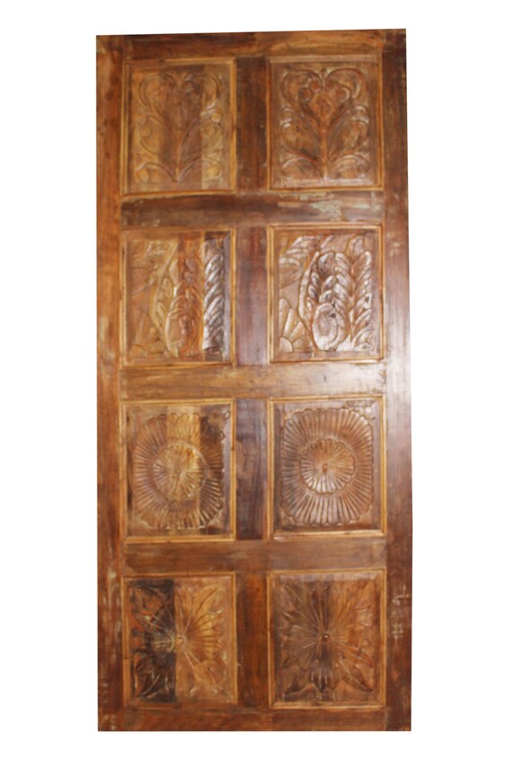 India Antique Barn Door Artisan Carved Barndoor Rustic Door Etsy