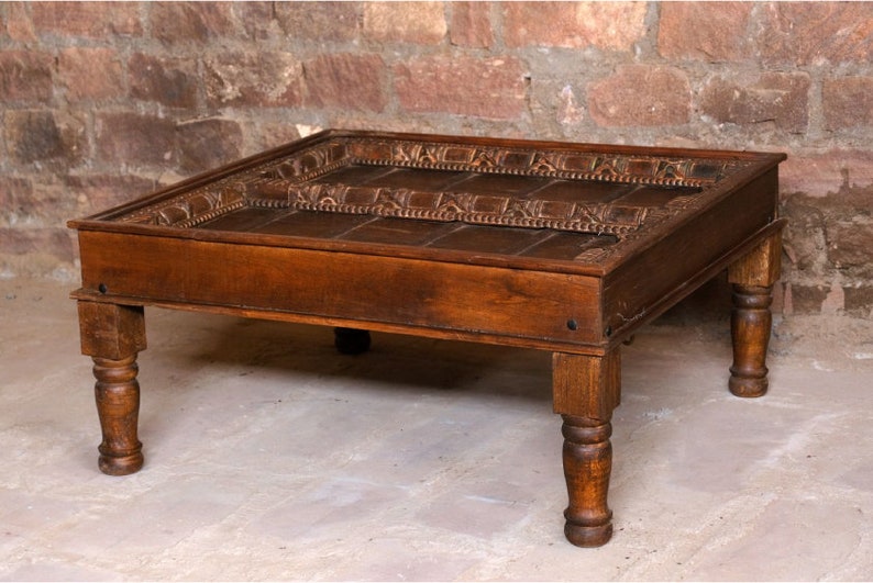 Antique Door Coffee Table Haveli Doors Rustic Brown Reclaimed Etsy