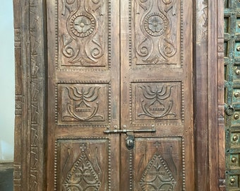 Antique Doors, Shekhawati Doors, Rustic Farmhouse Door, Spanish Style, Mediterranean Homes, India Architectural, Unique Eclectic,82x53