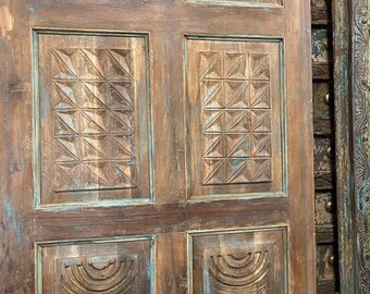 Lunar Carved Moon Reclaimed Wood Carved Door, Sliding Barn Door, Single Door, Rustic, Interior Doors, Hinged Door, Pocket Door, 80x36