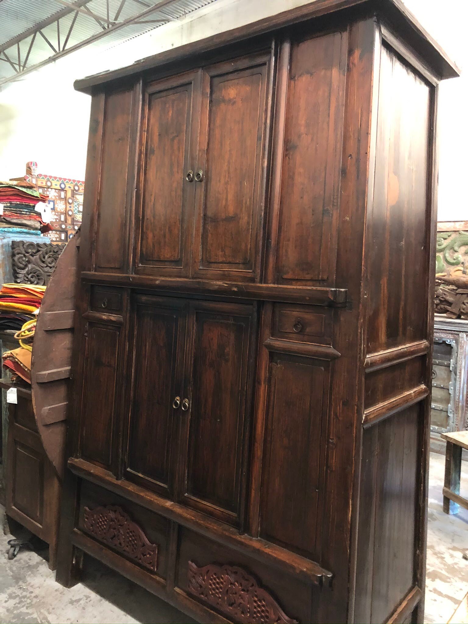 ENORME Armoire Rústico Con Estantes Gabinete Artesanal | Etsy