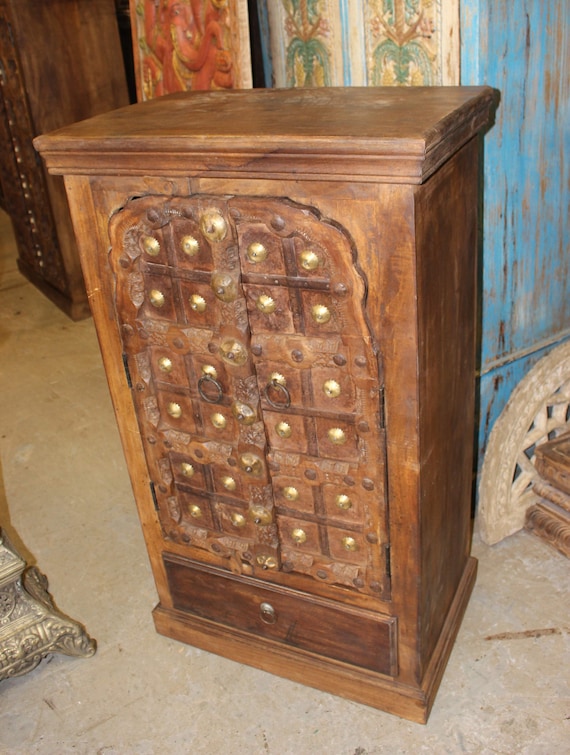Antique Indian Doors SMALL CABINET Rustic Accent Decor Etsy image 0 - Antique Indian Doors SMALL CABINET Rustic Accent Decor Etsy